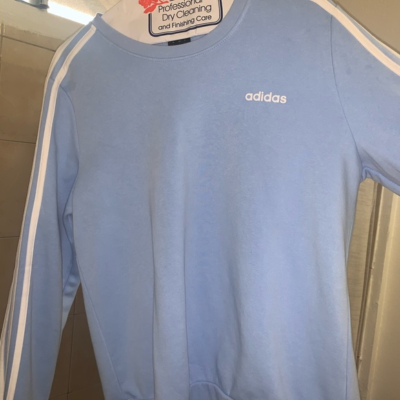 adidas Sweaters - Crew Neck baby blue adidas sweater